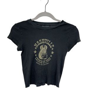 Brandy Melville Cropped Graphic T-Shirt
